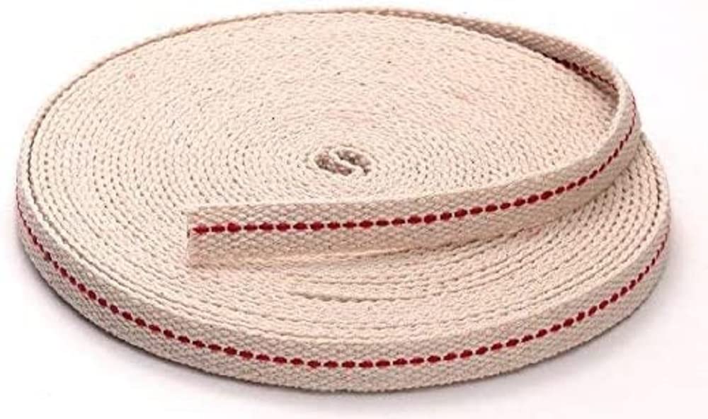 Remi Tools(R) White 10 Meter/32 Ft Lamp Wicks By Remi Tools Ltd, Wicks For Oil Lamps, 1/2 Inch Oil Lantern Wick, Flat Cotton Wick Burner With Stitch