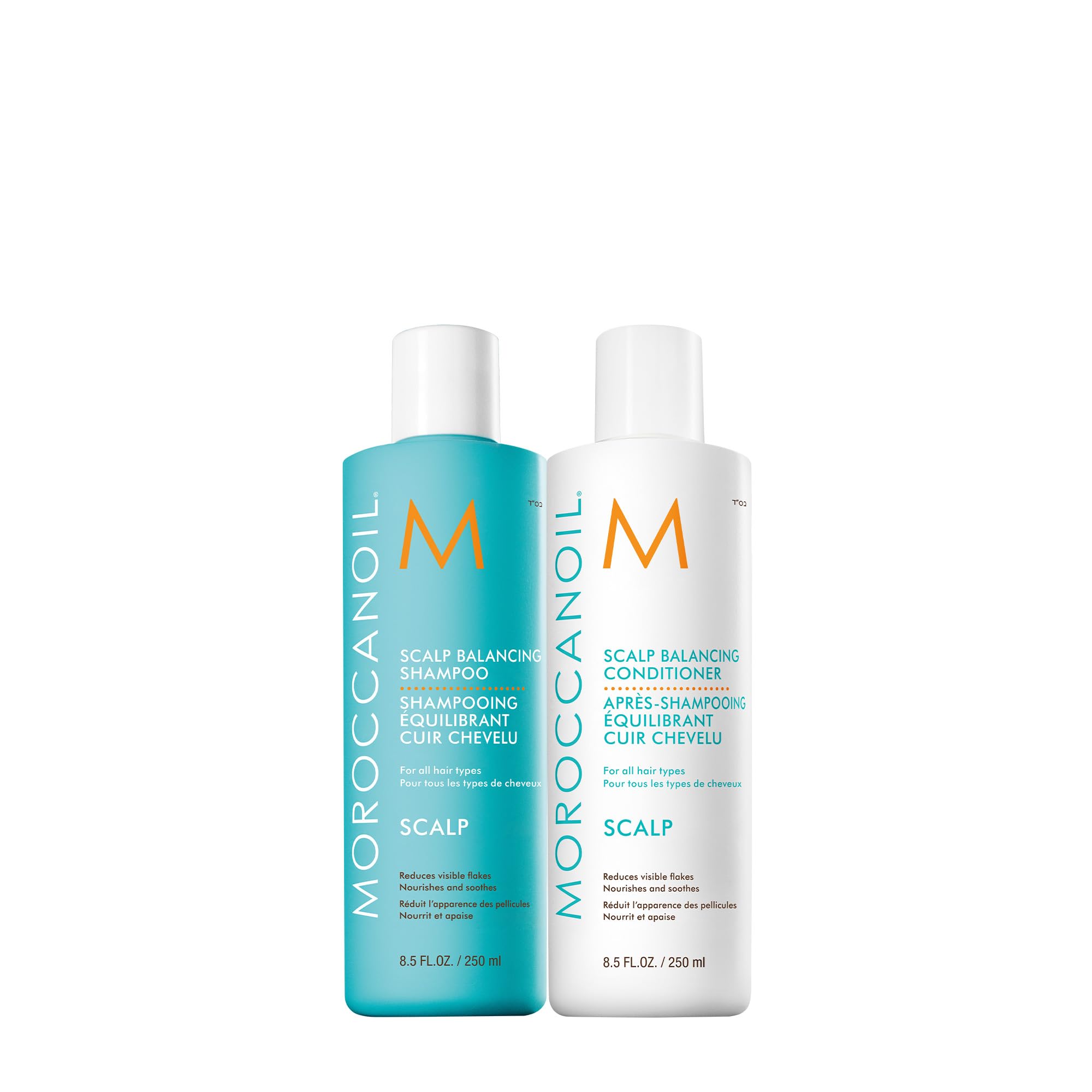 Shampooing pour l’équilibre du cuir chevelu et Après-shampooing pour l’équilibre du cuir chevelu Moroccanoil
