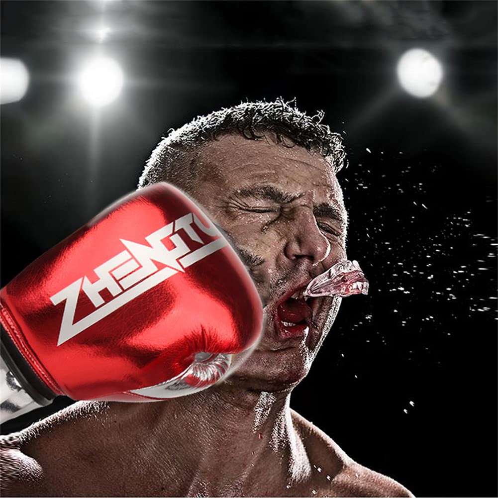 Guanti da Boxe Sparring Muay Thai, Gel Sparring Guanti da Allenamento, per Boxe, Allenamento, Borse per punzoni, combattimenti gratuiti, Grappling, Arti Marziali, qualità Professionale,Blu,12OZ