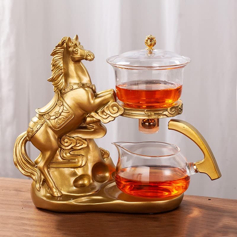 STOYRB Théière Magnétique Creative GlassTea Set Théière Automatique Infuseur À Thé Magnétique Déviation D'eau Résistant À La Chaleur Kungfu Thé Boire Du Thé Faire (Color : 07