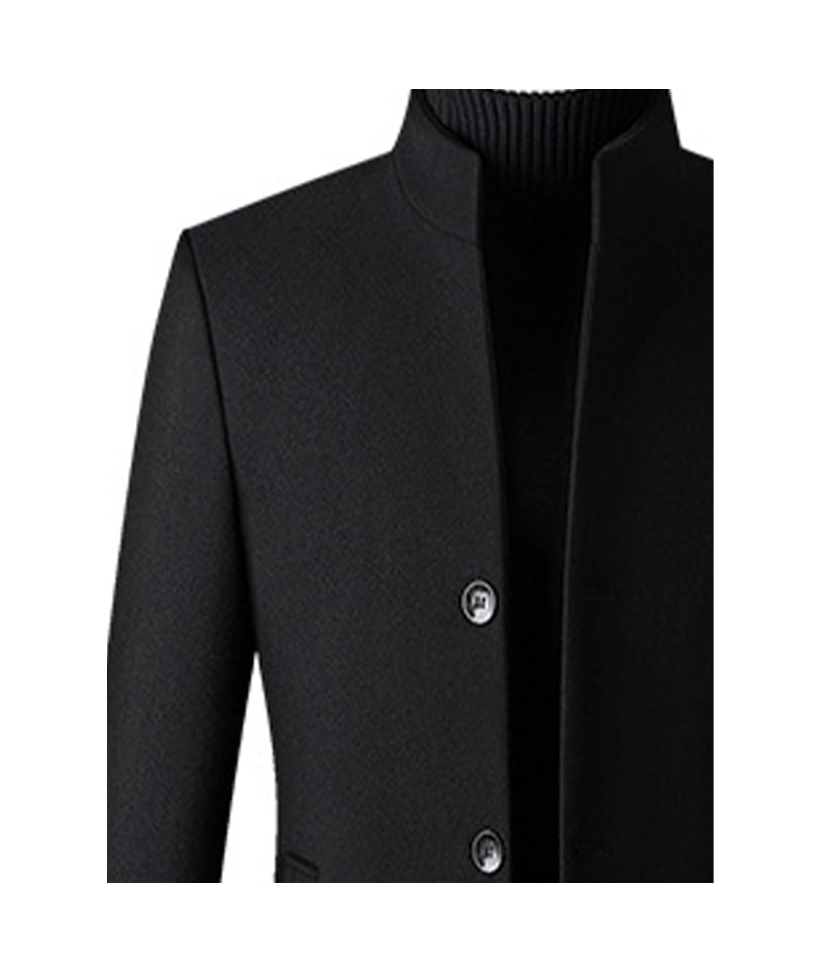 ECDAHICC Wintermantel Herren Mantel Slim Fit Lang Wollmantel Business Mantel mit Stehkragen Herren Wintermantel