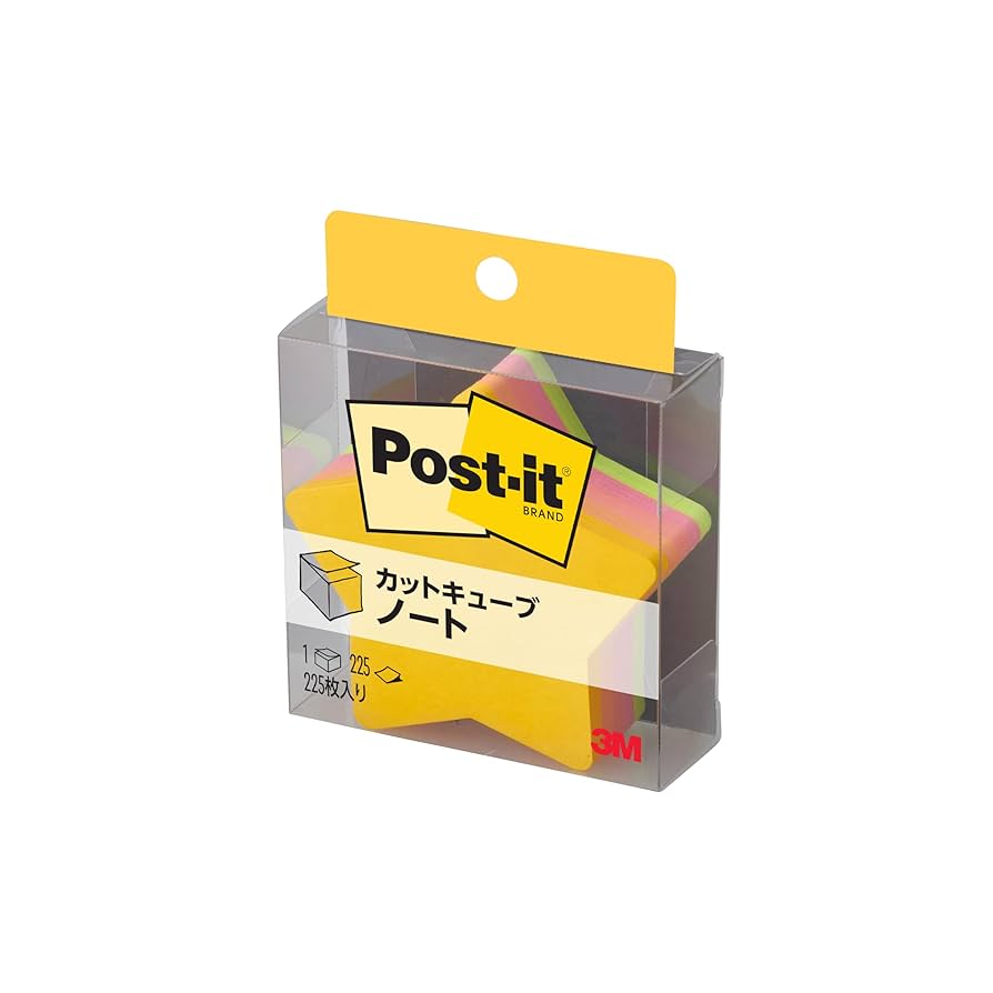 Amazon.co.jp: ポストイット 付箋 カットキューブ スター 5色 72