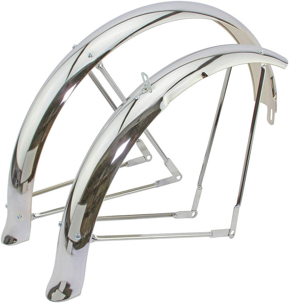 Alta Bicycle Chrome 26" Limo Bike Flared Standard Balloon Fender Set