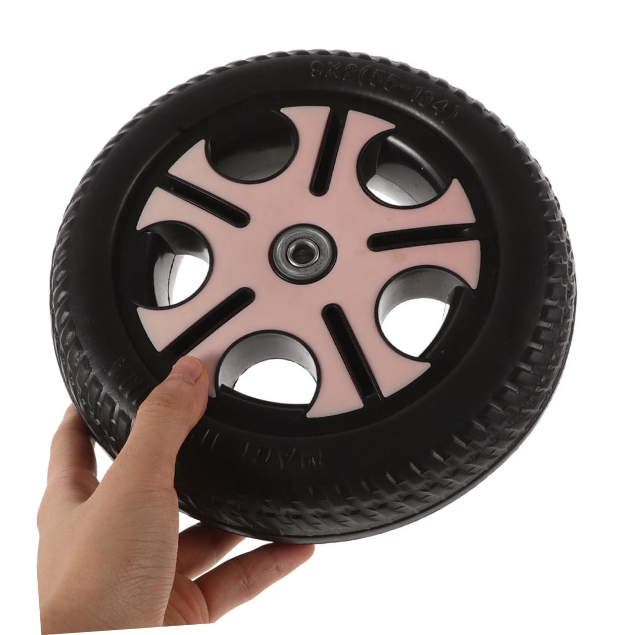 ifundom Ruote per Triciclo Bambini 2 Pezzi in Plastica Rosa Foro 0,8cm, Leggere e Facili da Installare, Adatte a Scooter e Biciclette per Ragazzi e Ragazze