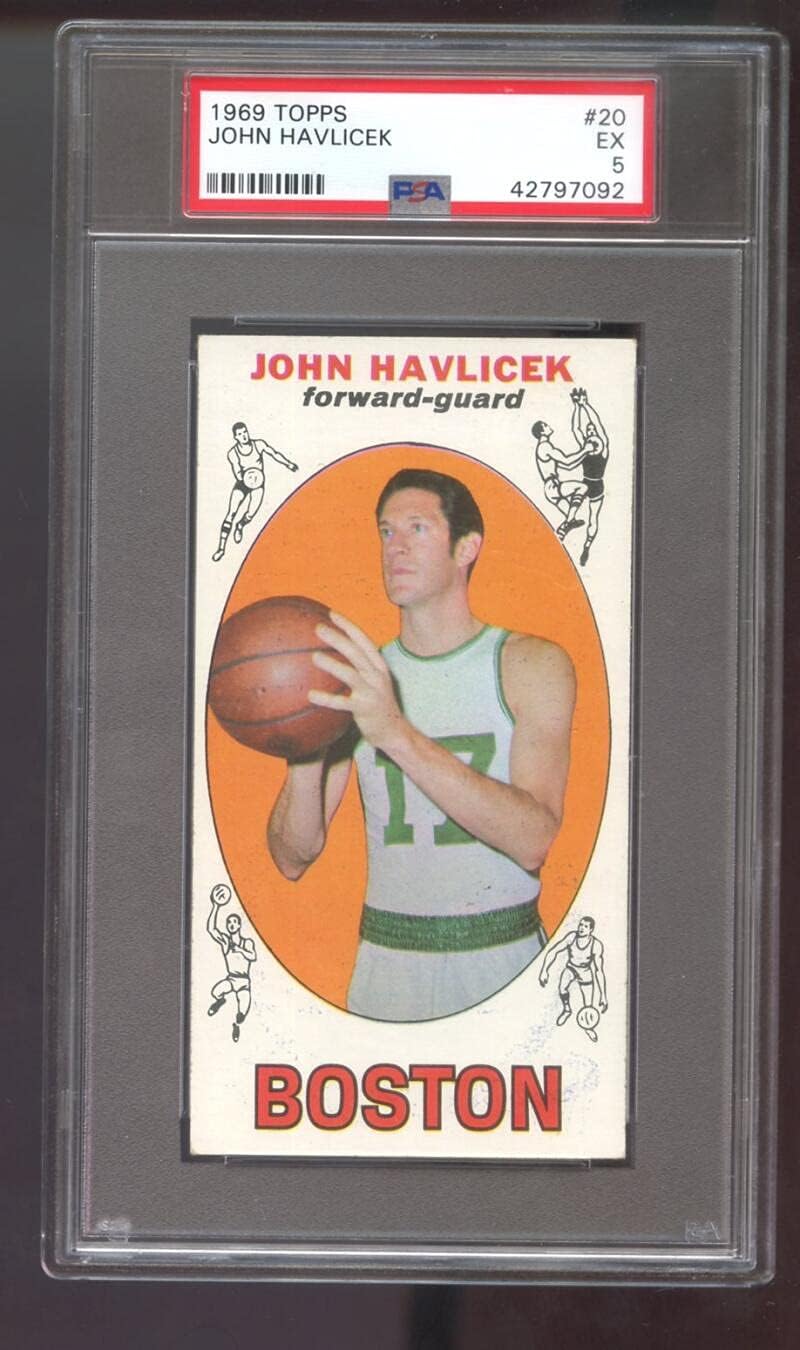 1969-70 Topps #20 John Havlicek ROOKIE RC PSA 5 Graded Basketball Card 1969