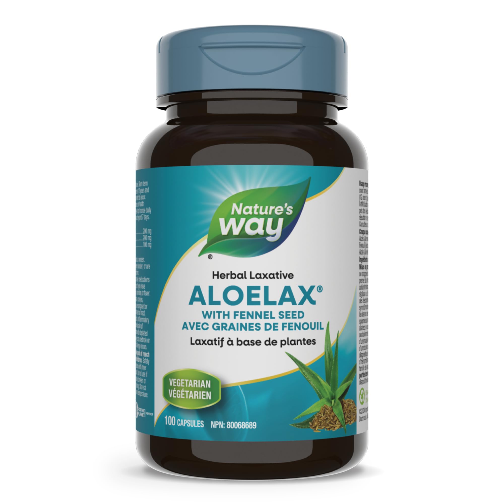 Nature's Way Aloelax Laxative Health Supplement, 100 Count