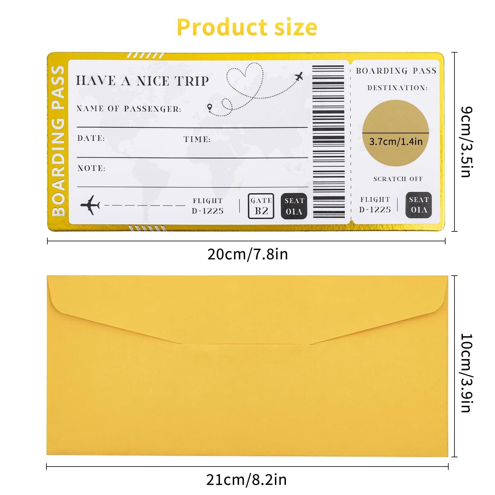 YALiya 2 Pièces Remplir Avec Autocollant Gratter, Carte D