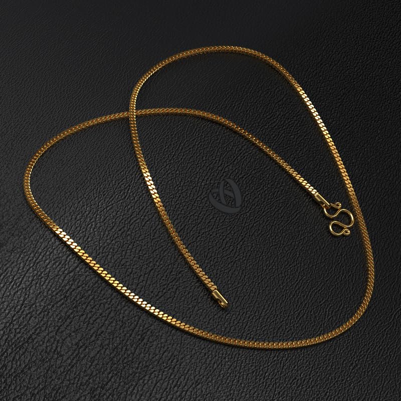 Image of Joyalukkas Women 22K 916 Purity Luxe Gold Curb Strand Chain
