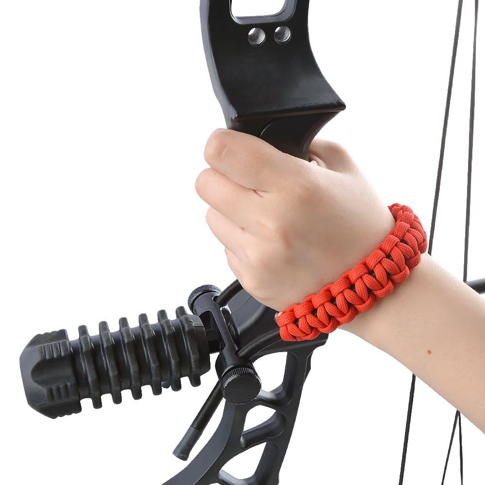 Poignet de tir à l'arc Sangle de Poignet Ajustable pour Arc à poulies Corde en Nylon épaissie Sangle de Poignet pour tir Accessoire de Chasse