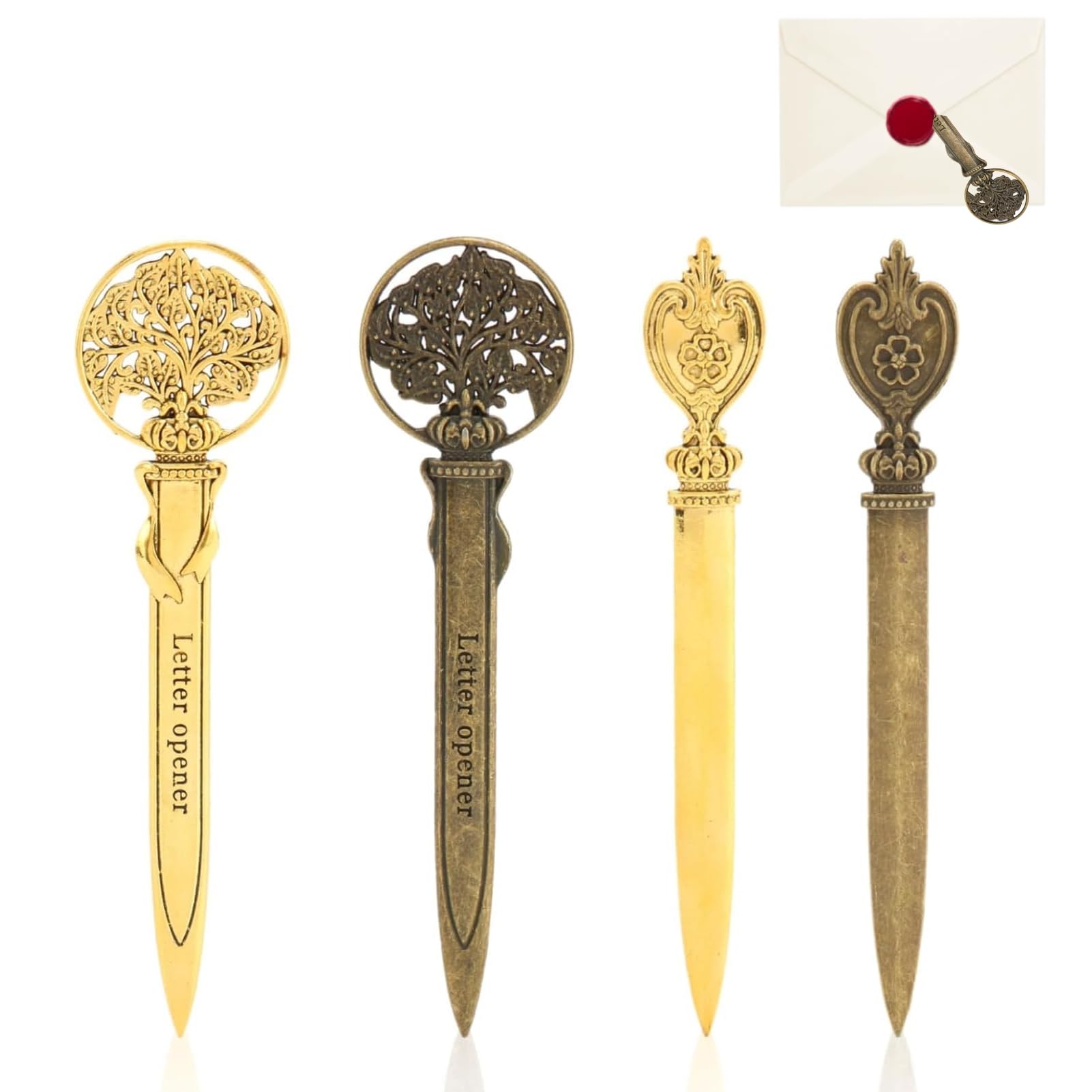Amazon.com: 4PCS Letter Opener, Vintage Metal Mail Opener Retro