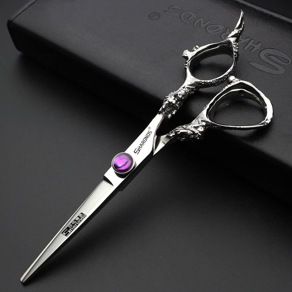 6" Professional Hairdressing Scissors Set, Hair Clipper/Household Stainless Steel Hair Clipper (6 inches, 2 pieces-A)
