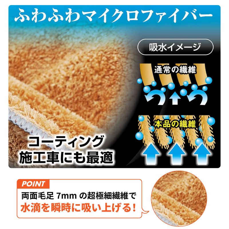 フォーサ　吸水クロス　吸盤　まとめ売り Amazon.co.jp: 洗車タオル 2枚セット 吸水 マイクロファイバー クロス