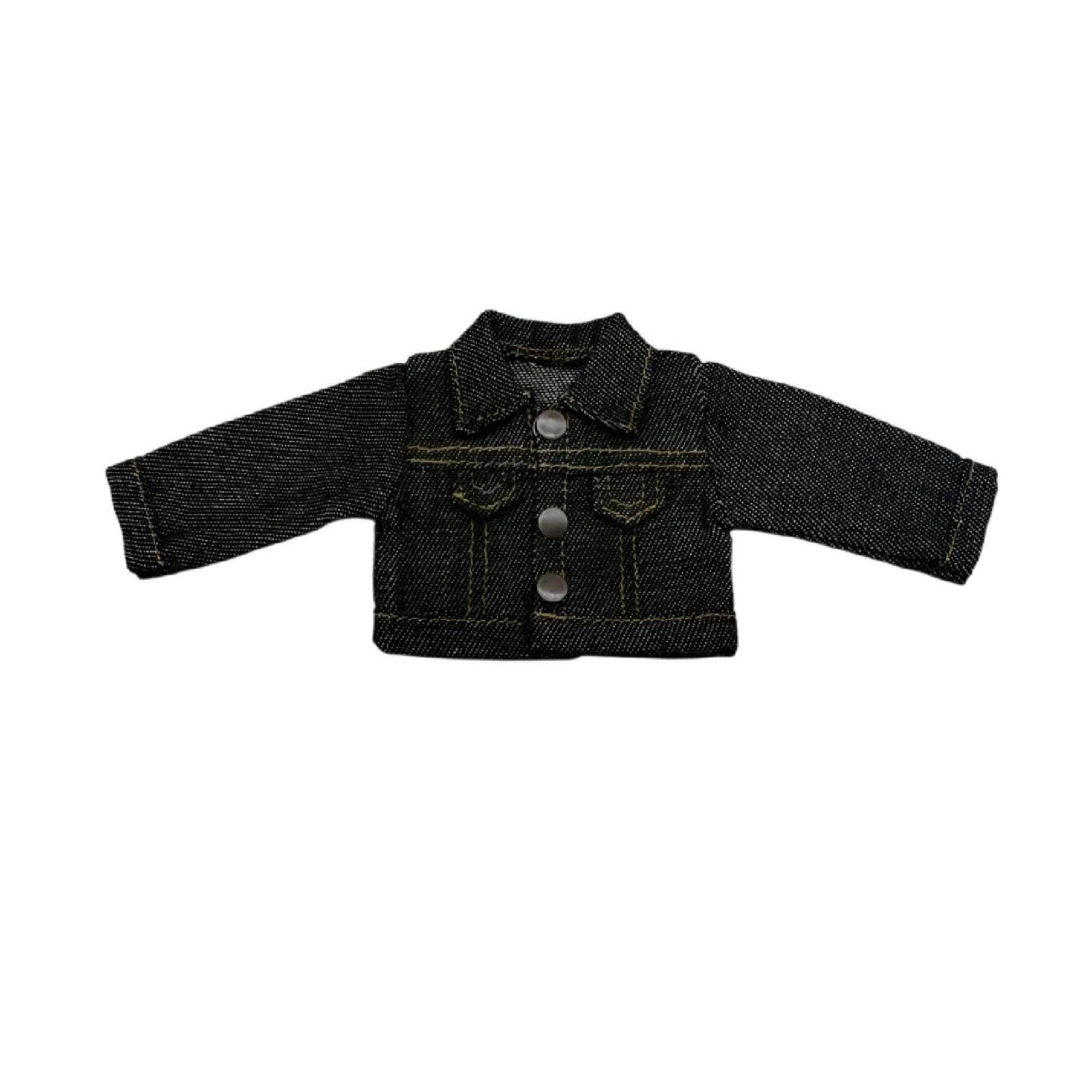 Doll Denim Jacket Miniature Doll Jacket for Dollhouse Display Black Denim-image-42