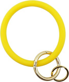ETHOON Wristlet Keychain Circle Silicone Bangle Keyring Oversized Bracelet Key Ring Holder for Women