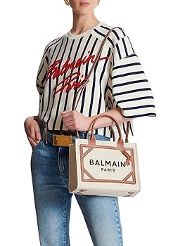 Amazon.com: Balmain, Small B-Army Canvas Shopper Tote Bag