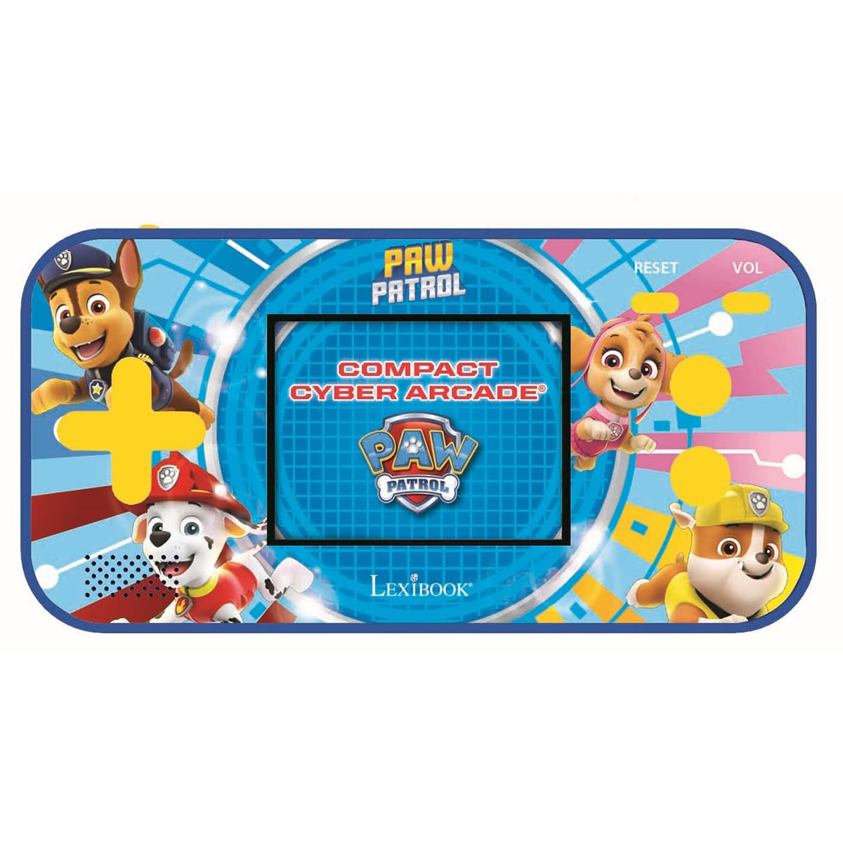 Lexibook Paw Patrol La Squadra dei Cuccioli Chase Console di Gioco Portatile Compact Cyber Arcade, 150 Giochi, LCD, Batteria, Rosso/Blu, JL2367PALXB