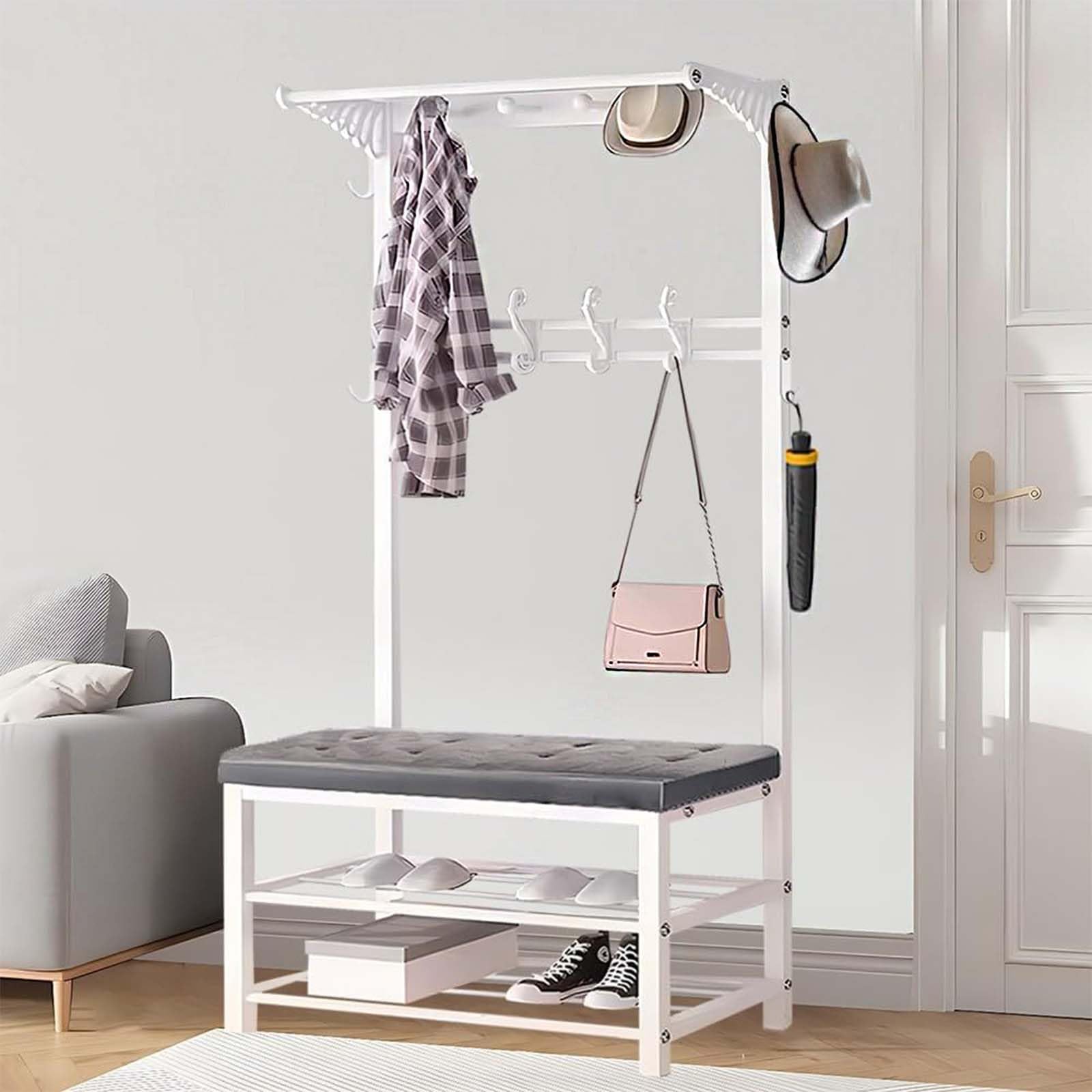 Portemanteau sur pied multifonctionnel pour organiser l'entrée et la chambre