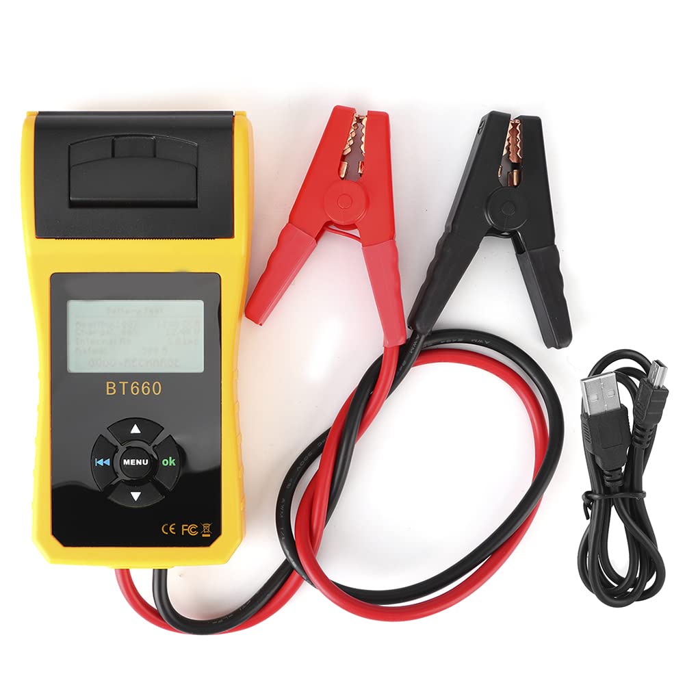 Comprobador de sistemas de batería BT660 Comprobador de conductividad avanzada para baterías de coche de plomo-ácido 12 V (admite chino, inglés, japonés)