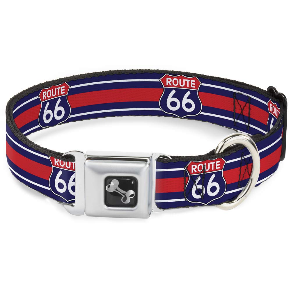 Collier de chien Buckle Down Route 66 aux finitions haut de gamme