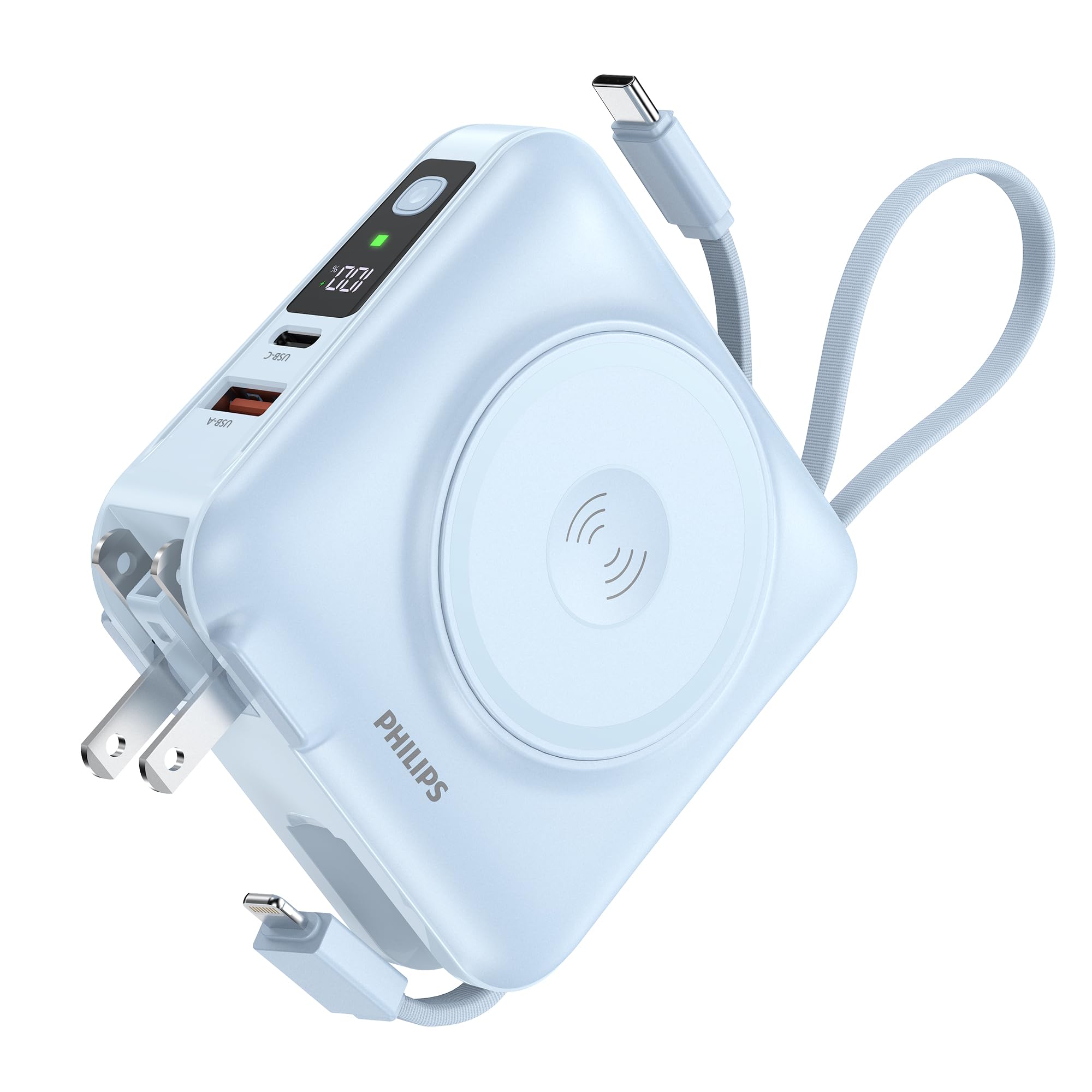 Philips(フィリップス) モバイルバッテリー コンセント一体型 15000…