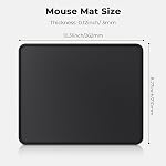 cimetech Mouse Pad, Premium-Textured Computer Mouse Mat, Improves Speed and Precision, Non-Slip Rubber Base, Superfine Fiber & Washable, Small Portable Slim Mousepad for Office and Gaming -Black