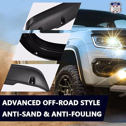 Miniatura 5 de PIT66 Guardabarros, compatible con modelos utilitarios deportivos de 4 puertas Jeep Cherokee 1984-2001 (no se adapta a faldas laterales/kits de