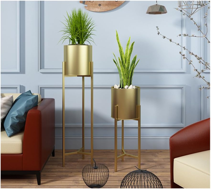 フラワースタンド おしゃれ 花台 70cm スタンド 観葉植物 ゴールド 室内 アイアン 台 プランター スリム プランタースタンド