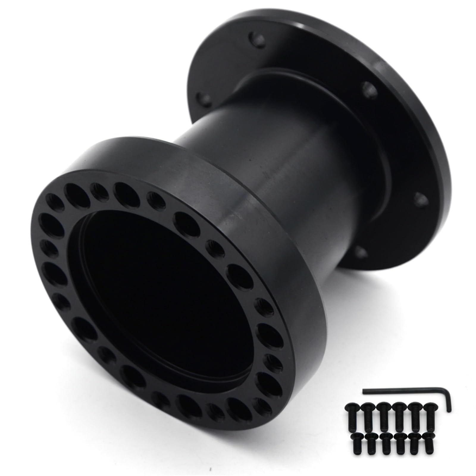 12/51/76/101 MM uniwersalna piasta kierownicy przekładka piasta koła kierownicy Boss Kit Adapter przekładka czarna Adapter piasty koła pojazdu(101MM)