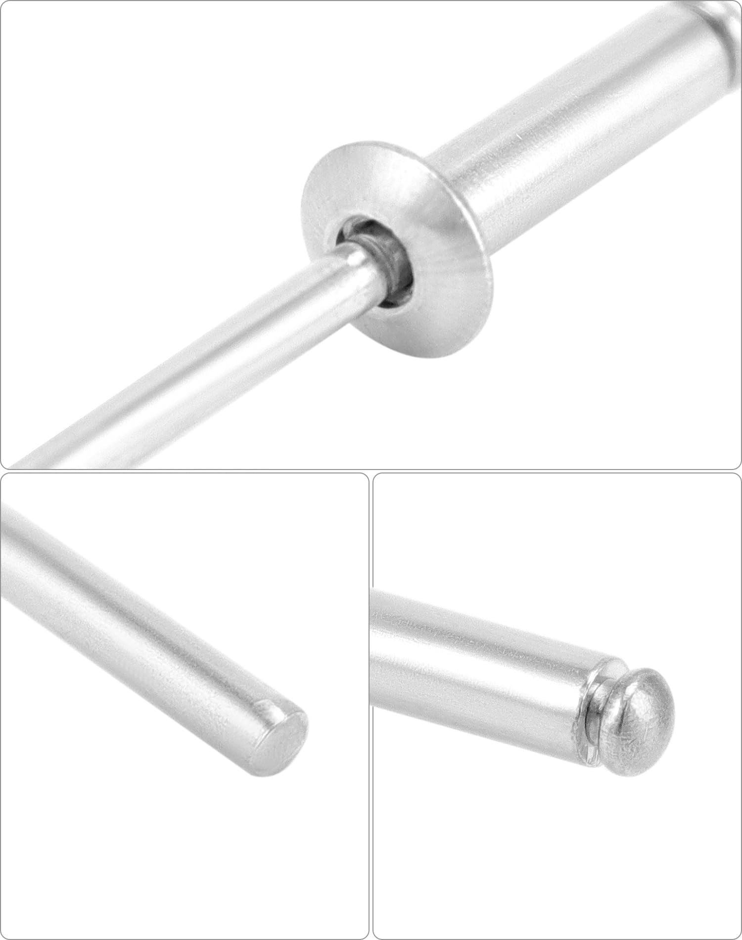 QWORK Aluminum Rivets - 500 Pcs -5 QWORK Aluminum Rivets - 500 Pcs -5