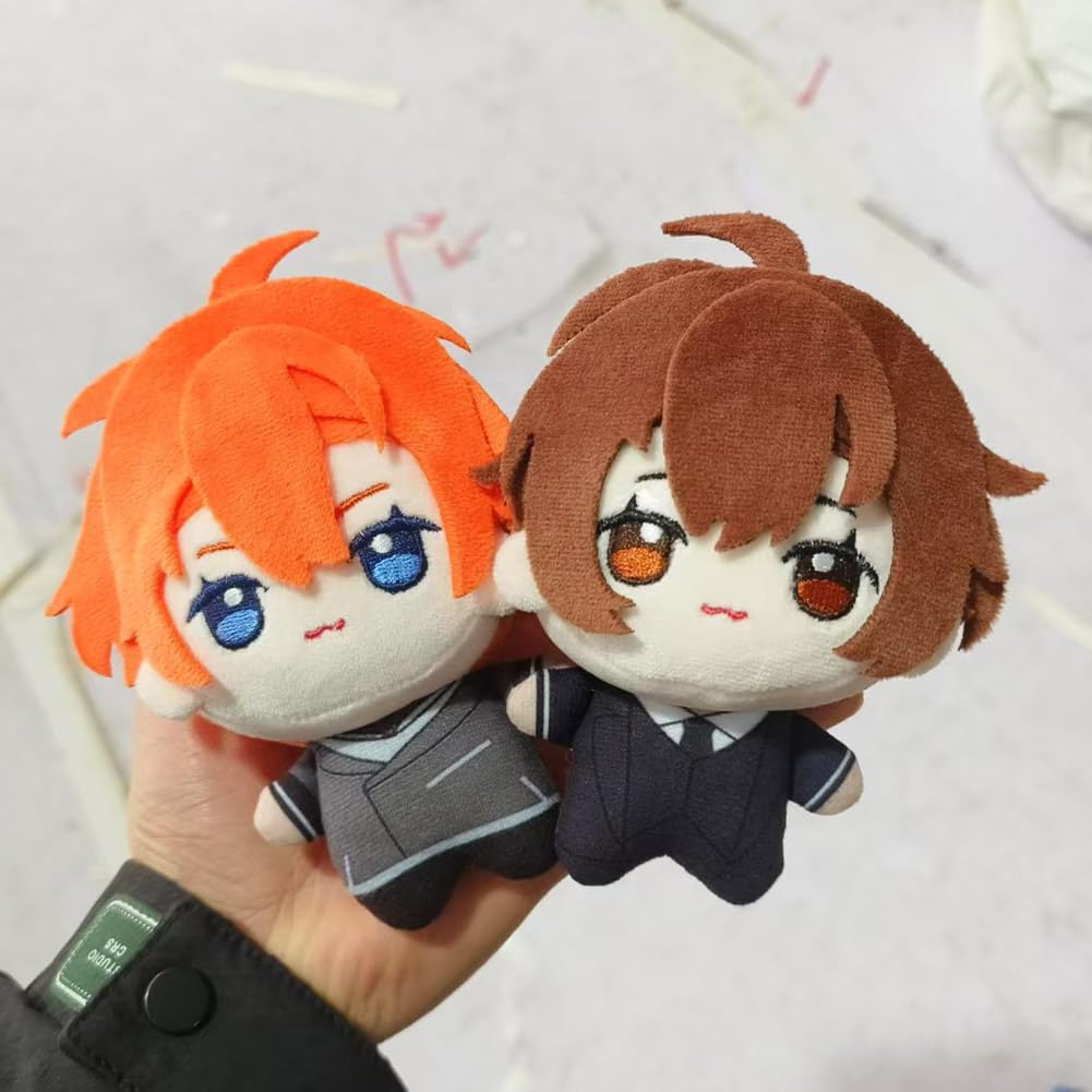 Llavero De Peluche De BSD Dazai Osamu Y Akutagawa, Colgante De 10 Cm De Algodón PP, Lavable Y Multifuncional