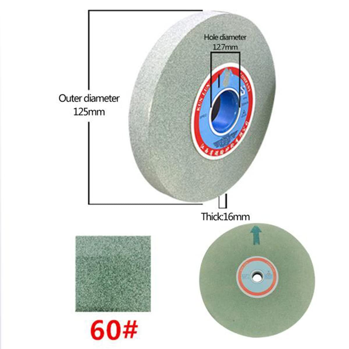 Tarcze szlifierskie, 125 mm zielona tarcza szlifierska z węglika krzemu(60#)