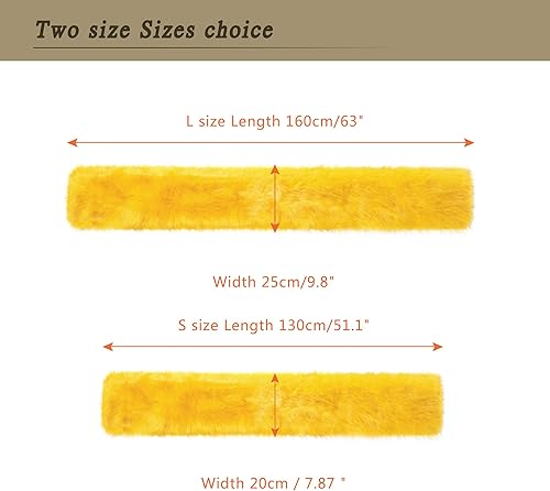 Miniatura 39 de Dikoaina Bufanda de piel sintética de invierno para mujer Blanco