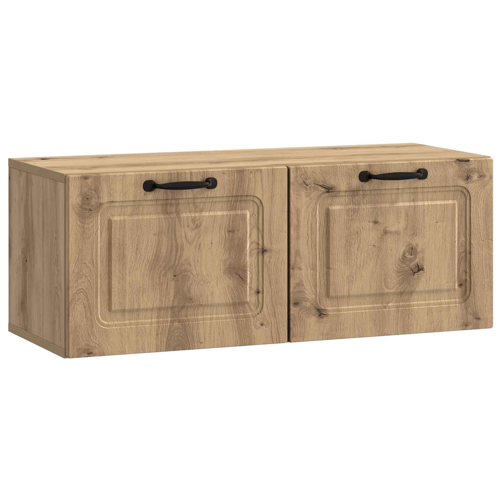 Meuble TV moderne gain de place Homgoday en bois de chêne artisanal