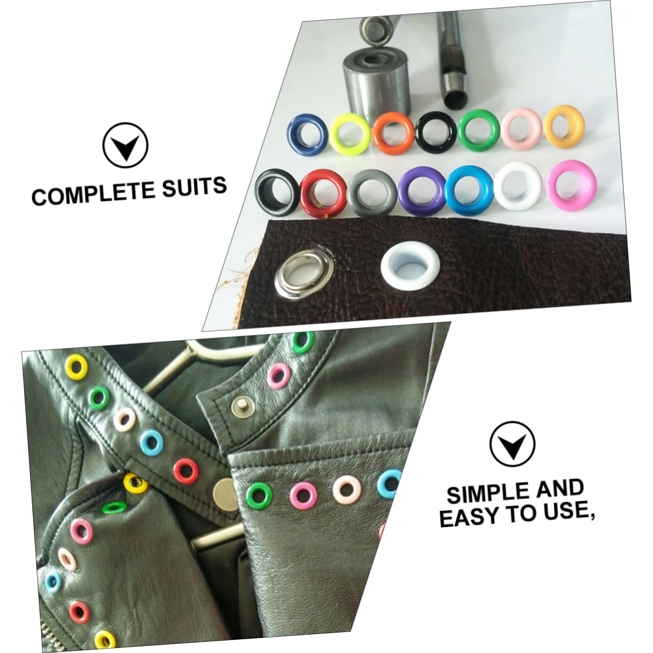 Occhielli Colorati Strumenti Di Installazione Per Scarpe e Progetti Creativi Include Colori e Martello Per Facile Applicazione