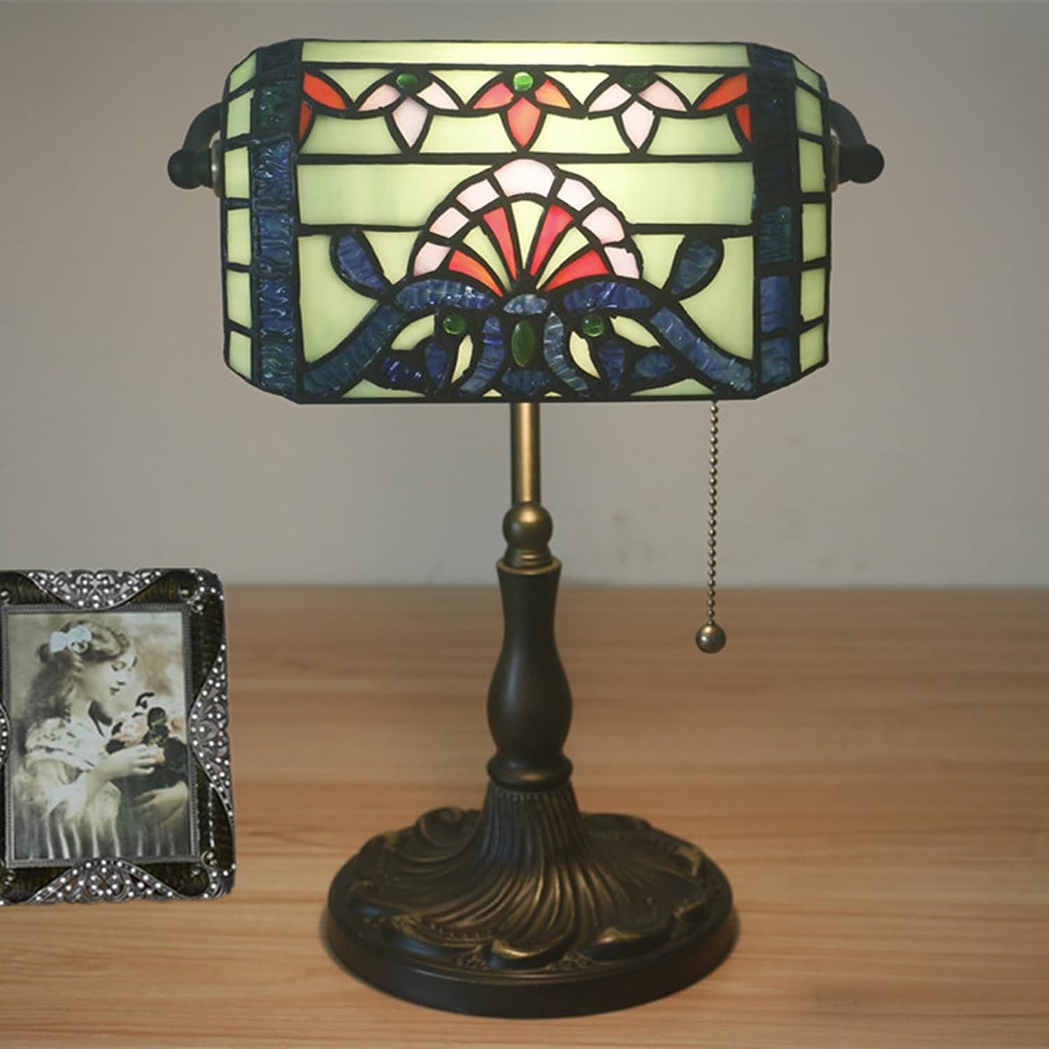 Banker Lampe Green Restaurant Licht für Tischlampe Banker Schreibtisch Lampen Bibliothek Lampe Vintage Lampe Nacht Leselampe für Schlafzimmer E27 (g) Innovate