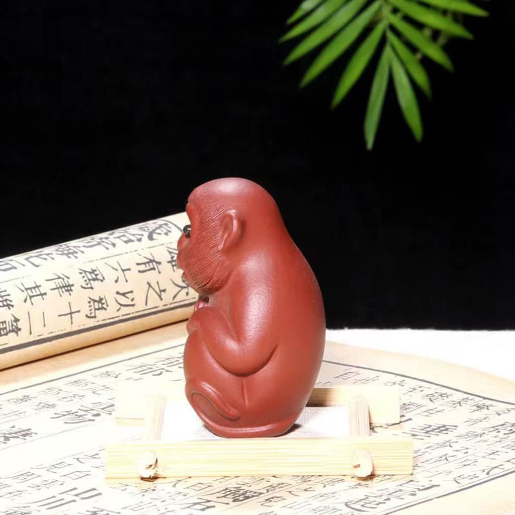 Amazon.co.jp: 萌え かわいい 猿 置物 オブジェ 動物 インテリア 茶寵