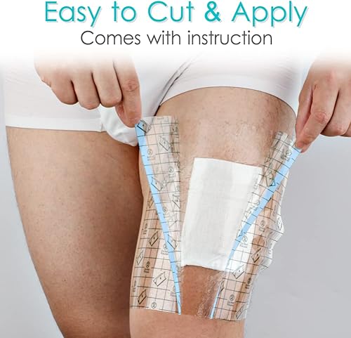 Miniatura 5 de Protector de vendaje de ducha impermeable paquete de 50, cubierta de ducha de catéter de diálisis de 6 x 8 pulgadas, para heridas PD de diálisis