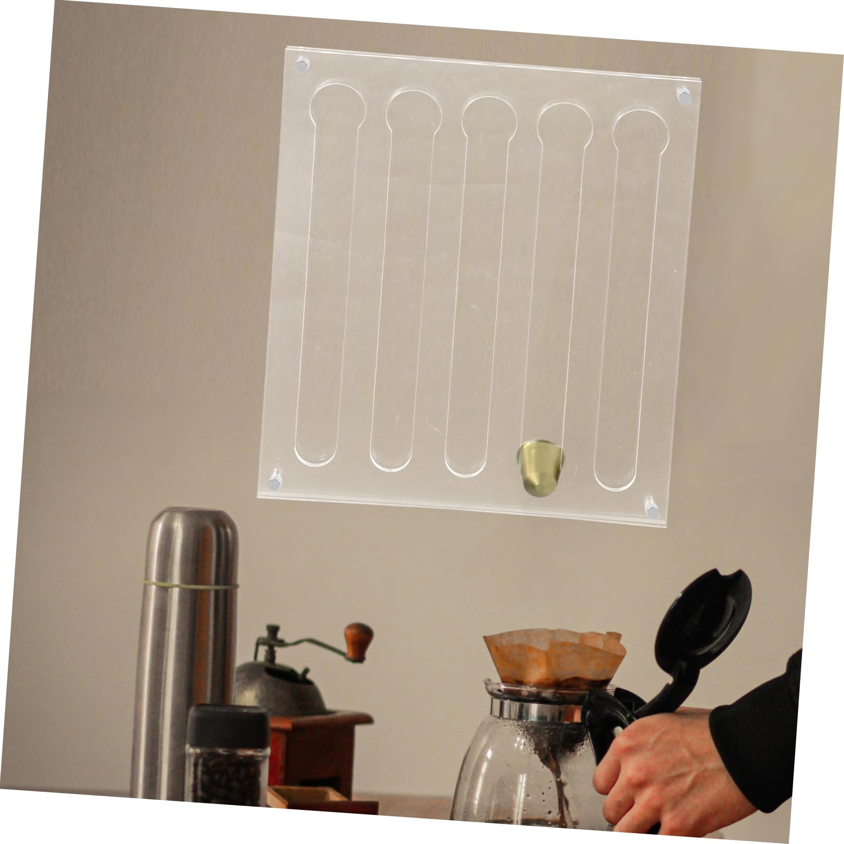 Wall-Mounted Kaffee-kapselhalter Platzsparender Organizer Für Kaffee-zubehör Für Küche Und Büro Einfache Installation Bohren