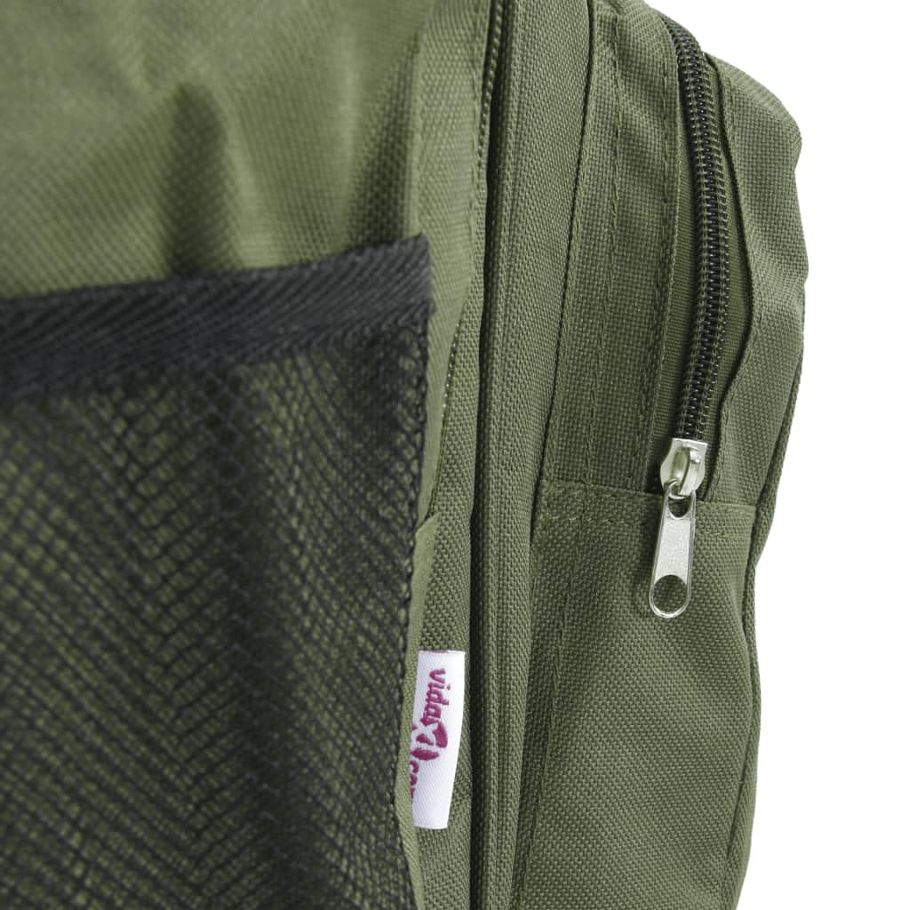 Angeltasche Wasserdicht 84cm Große Angeltaschen aus 600D Oxford Gewebe mit Schultergurt Angelkoffer für Angelzubehör Transport Dunkelgrün
