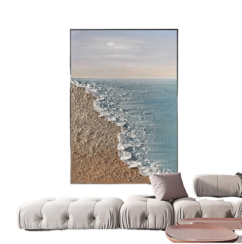 Amazon.com: Ecqizer 手绘抽象油画客厅挂画Living room Hanging