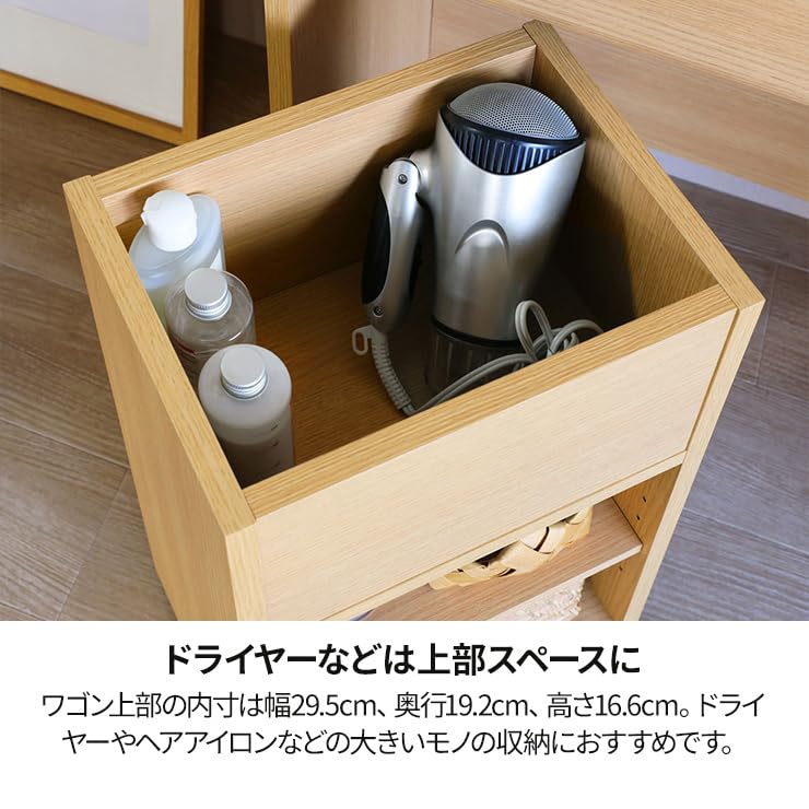 Amazon｜白井産業 ドレッサー用 サイドワゴン ラック キャスター