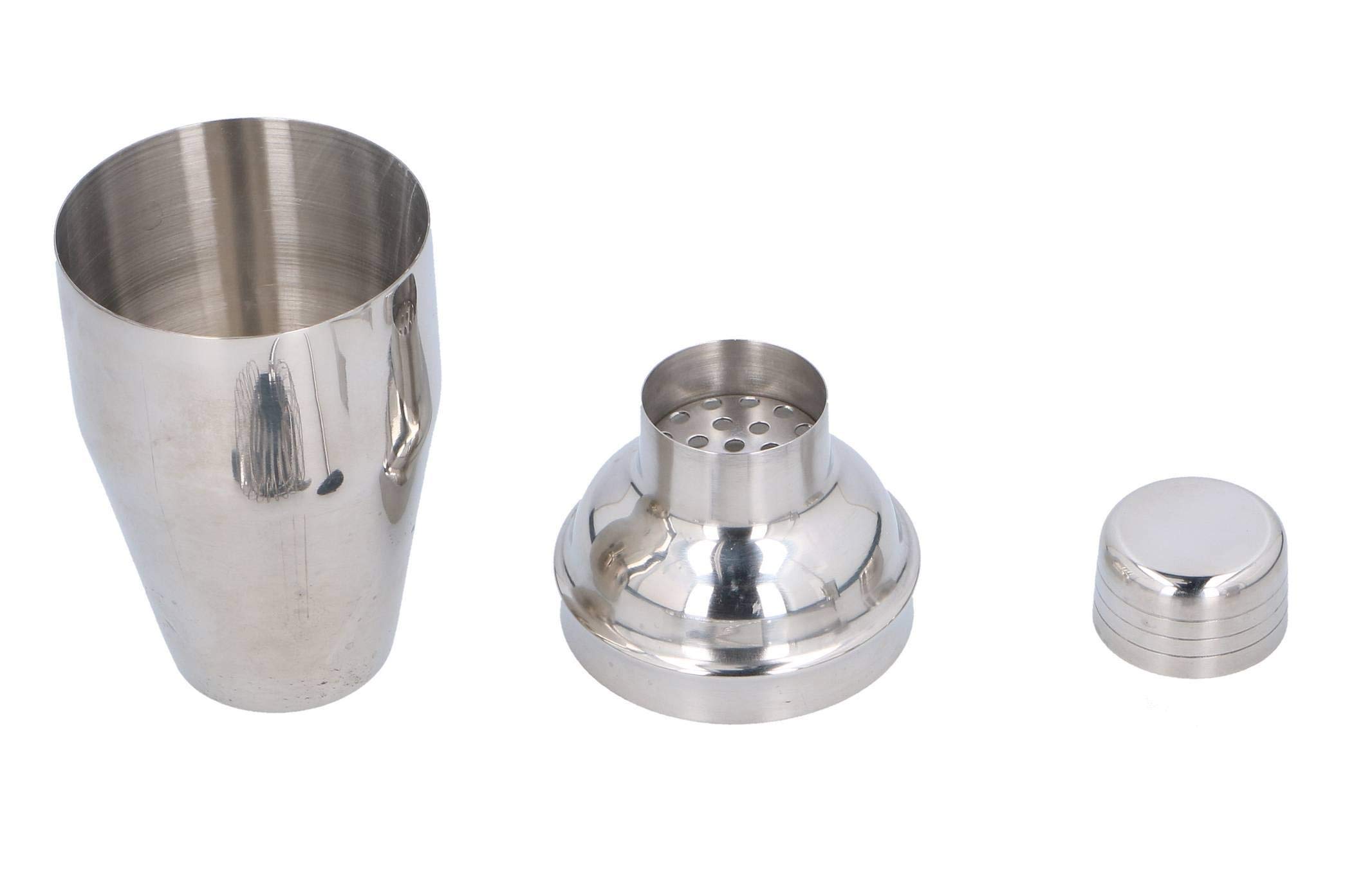 Set Shaker Cocktail In Acciaio Inox 5 Pezzi: Boston Shaker, Colino, Pinza, Cucchiaio E Dosatore