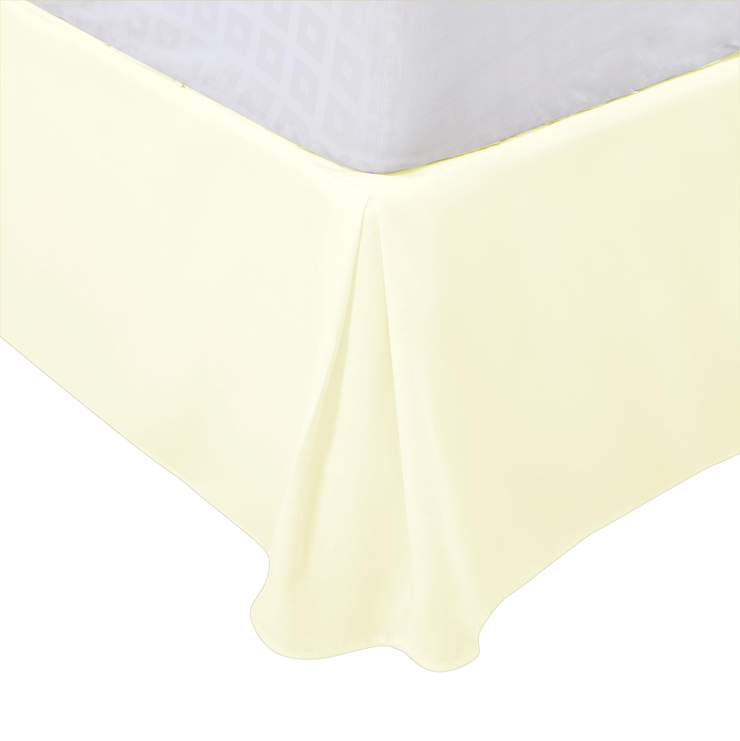 PiccoCasa King Size Pleated Bed Skirt, Ruffled Lightweight Box Spring Cover - 16 Inch Drop Dust Ruffle Bedskirt, Wrinkle Free and Fade Resistance, Easy to Stall - Pearl White โ image 1