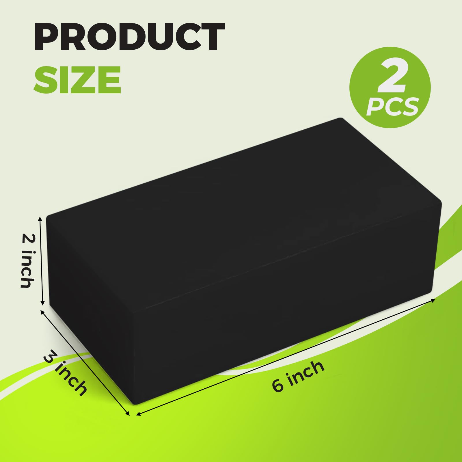 HDPE Plastic Blocks - 2" x 3" x 6" for DIY & Industrial Use -2