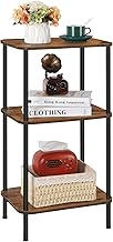 3 Tier End Table Telephone Table Tall Side Table, 30" H Small End Table with Storage Shelves, Tall Nightstand for Living Room, Bedroom, Home Office,3 Tier Slim Table, Tall Side Table
