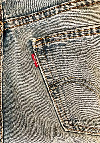 LEVIS: 7x10 vintage Levi's denim jeans wide ruled notebook for denimheads