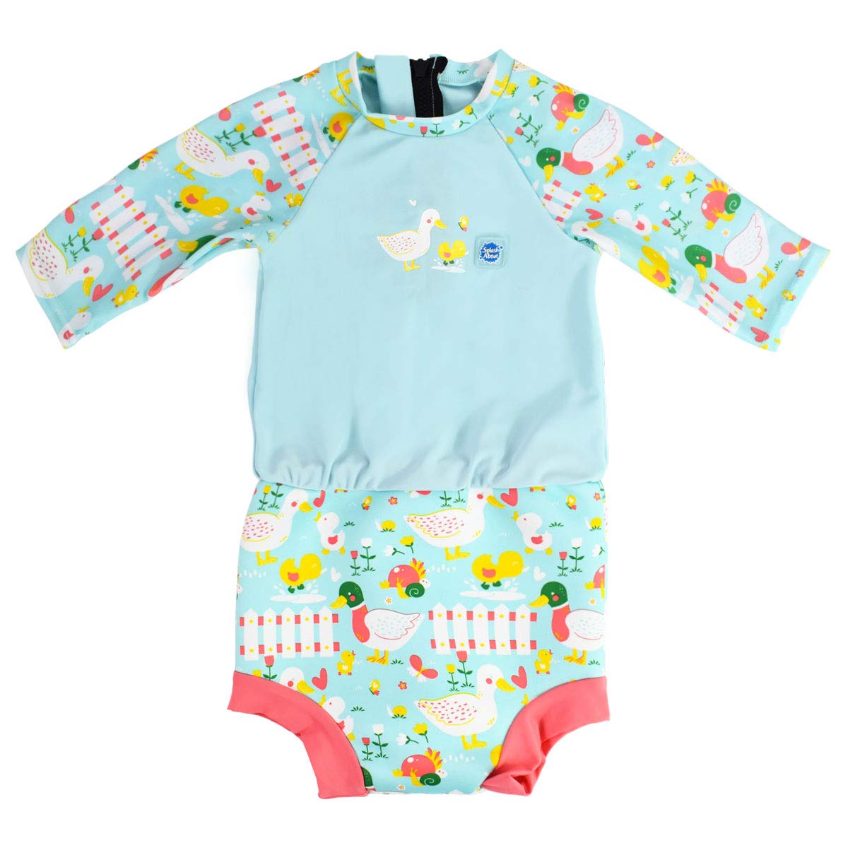Splash About Happy Nappy Sunsuit, Little Ducks, 6-14 Months