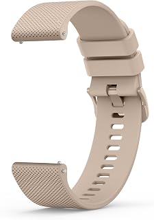 Wanme 20mm 22mm Watch Band for Women Men, Silicone Bracelet, Quick Release Watch Bracelet, Waterproof Sports Replacement Wristband, Flexible Adjustable Wristband