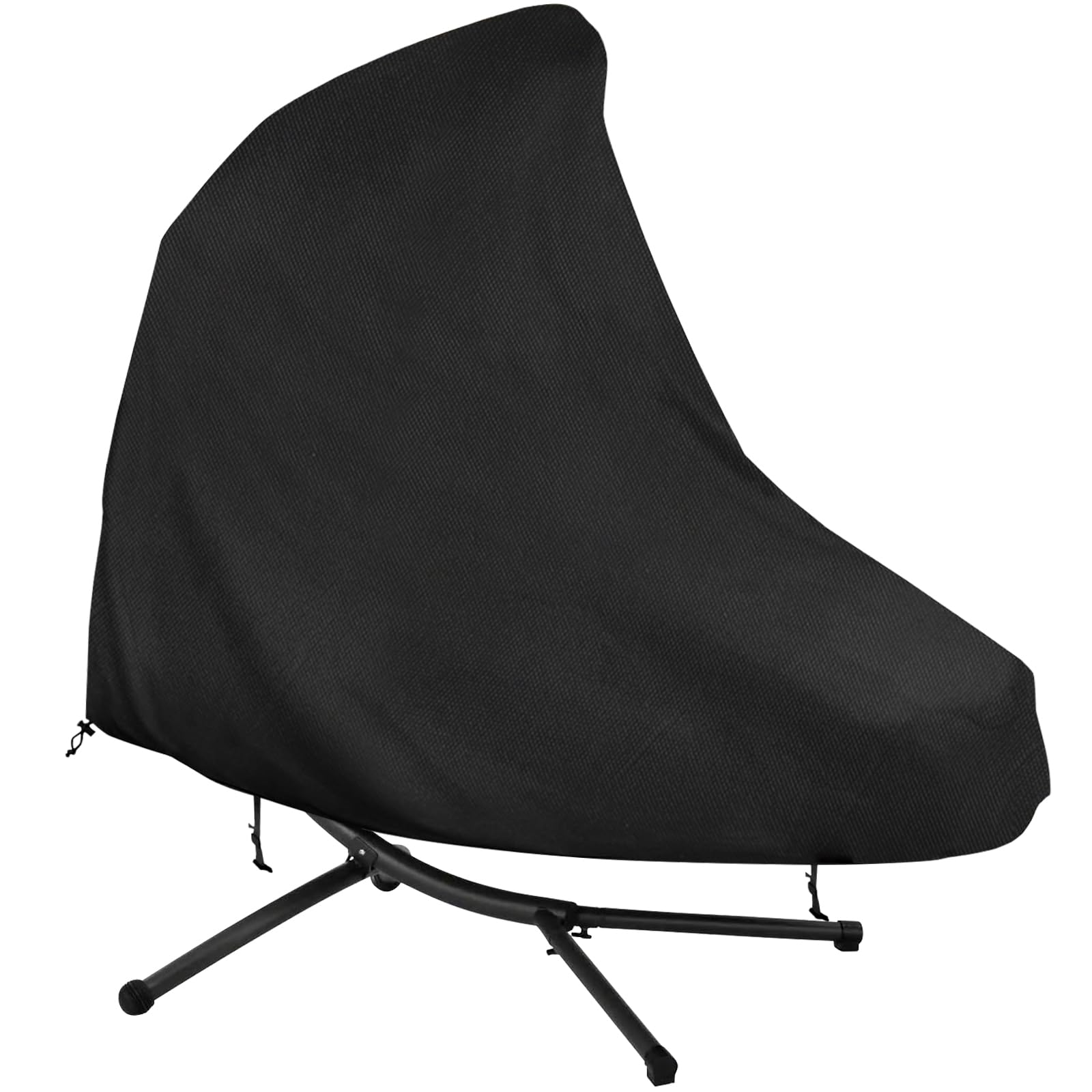 Housse Chaise Longue Suspendue Imperméables,Couverture Transat Suspendu Coupe Vent,Bache Transat Soleil Suspendue avec Cordon de Serrage,Tissu Oxford 420D Résistant (200 * 120 * 200cm,Noir)