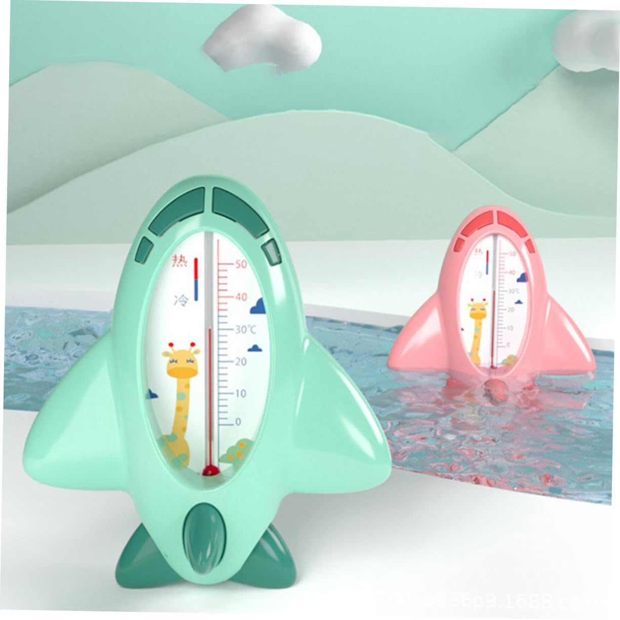 Abaodam 2 Pz termometro per acqua monitor della temperatura del bagno infantile indicatore della temperatura del bagno termometro doccia giocattolo bagnetto